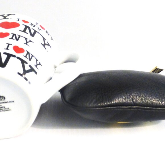 I LOVE NEW YORK Coffee MUG & Rebecca Minkoff WALLET  Cup Change Purse Keychain - Picture 4 of 8